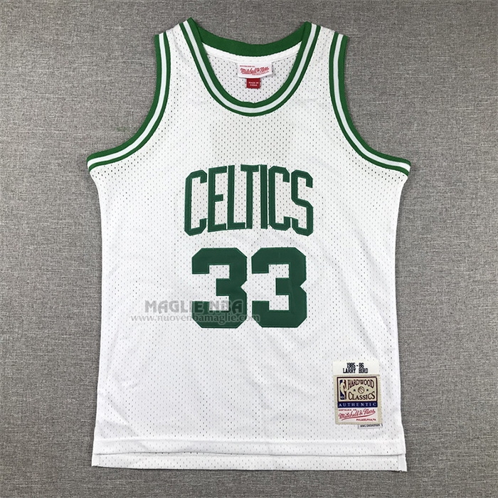 Maglia
 Larry Bird NO 33 Bambino
 Boston Celtics Mitchell & Ness 1985-86 Bianco
